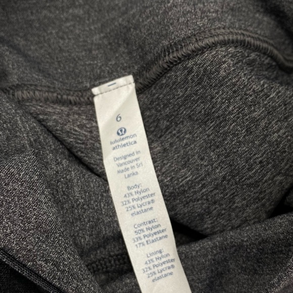 NWT Lululemon Featherlight Tight Heathered Black Grey Leggings 6 - Picture 9 of 9